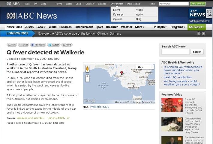 Teys Australia Q fever outbreak